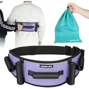 Gait Belts Transfer Belt for Seniors with Padding Handles Physical Therapy (Purple)