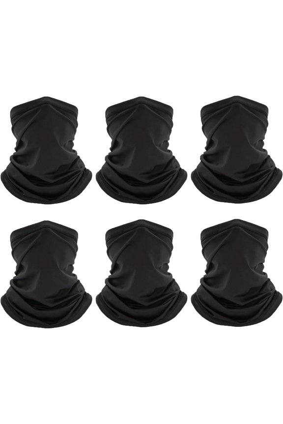 Gaiter Bandana Mask: 6 Pack Cooling Mask Ski Scarf Breathable Cover Balaclava