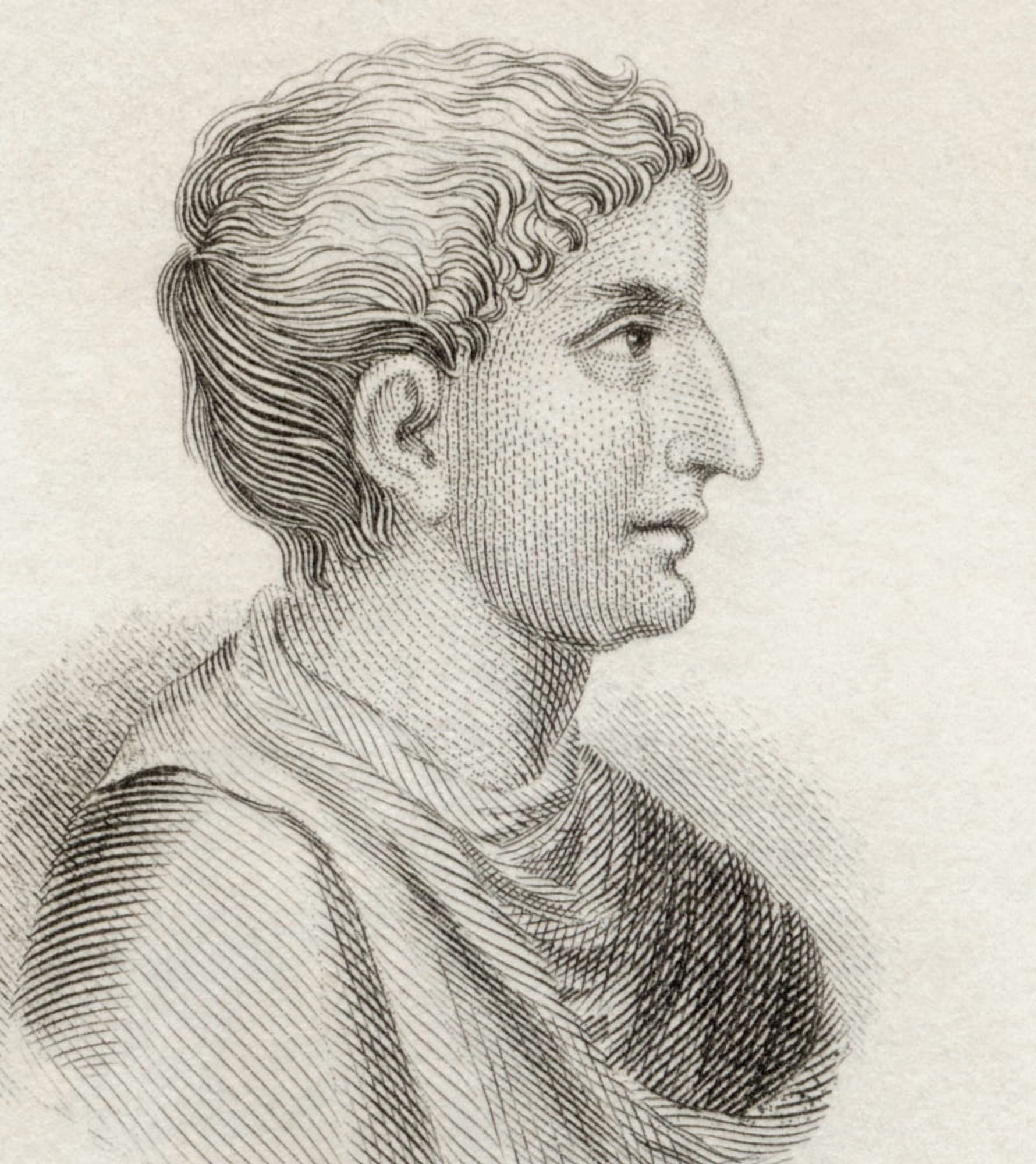 Gaius Sallustius Crispus 86 To 34 Bc Roman Historian From Crabbes Historical Dictionary Published 1825 Canvas Art - Ken Welsh Design Pics (26 x 30)