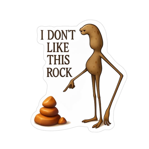 Gaiwos 10 PCS Marcus The Worm Sticker 4.7 inches, I Don’t Like This Rock, Funny Meme Vinyl Decal, Quirky Cartoon Creature Sticker for Laptops, Water Bottles & Journals, Surreal Internet Humor