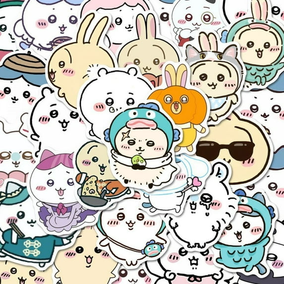 Gaiwos 100 PCS Kawaii Chiikawa DIY Stickers, Waterproof Funny Anime Stickers, Chiikawa Usagi Stickers for Water Bottle Phone Journal Guitar Skateboard, Gifts for Teens Adults