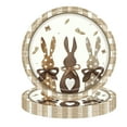 thumbnail image 1 of Gaiwos 20 PCS Happy Easter Oval Paper Plates 9 inches, Easter Bunny Disposable Plates, Serving Dish for Holiday Wedding Spring Party Supplies Decoration, 1 of 5