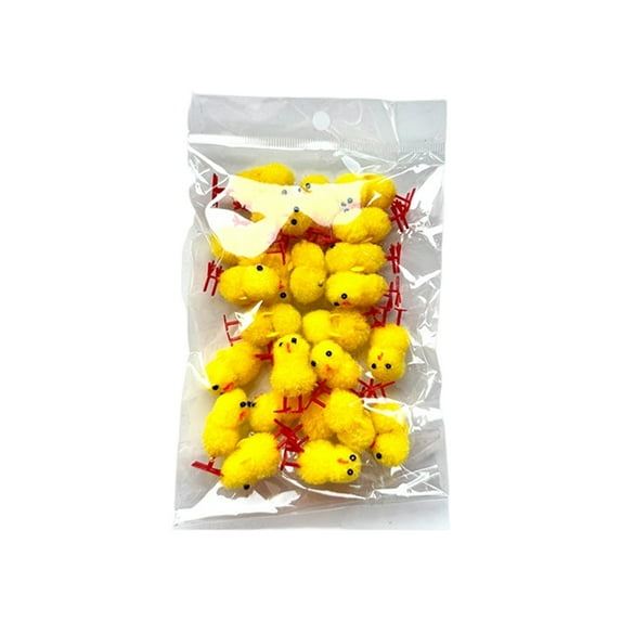 Gaiwos 24 PCS Easter Fluffy Chicks 1.2 inches, Yellow Mini Plush Chicks Figurines, Realistic Farm Chick Ornaments Stuffed Animal for Easter, Party Favors, Easter Basket Stuffers