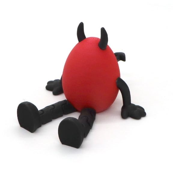 Gaiwos 3D Printed Easter Devil Egg Figurine 2.36 inches, Articulated Egg Toy with Flexible Joints, for Easter Basket Stuffers Easter Egg Hunt Supplies