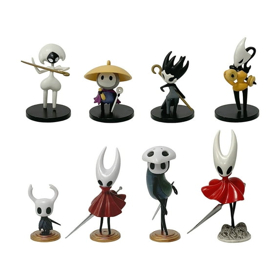 Gaiwos 8 PCS Hollow-Knight Game Character Statue, Figures Battle Version Diorama, Popular Game Hollow-Knight for Collectible, Bithday Gift Game Fans and Friends