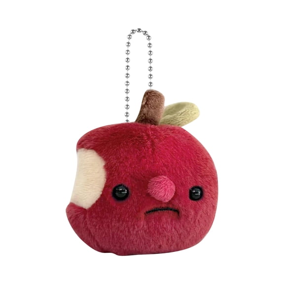Gaiwos Apple Plush Keychain 4 inches, Round and Cute Sad-Looking Face, Portable Adorable Blueberry Toy, Bag Charms for Handbags Purse Charms Backpack Accessories
