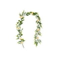 thumbnail image 1 of Gaiwos Artificial Eucalyptus Garland with White Daisies and Yellow Asters 5.9 FT, Spring Floral Vine Faux Greenery Leaves Garland for Mantle, Fence, Stairway, Wedding Arch, Hanging Basket, 1 of 5