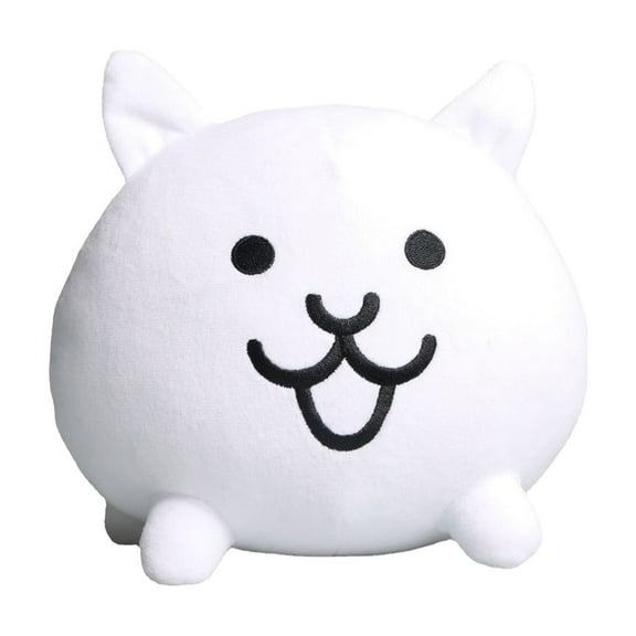 Gaiwos The Battle Cats Plush 7.8 inches, Round Shaped White Soft Plush Stuffed Doll, Cozy Cat Plush Pillow, Birthaday Hoilday Gift for Kids and Friends