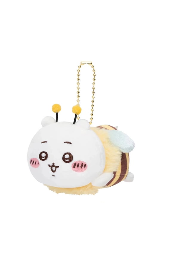 Bee Clothes Series Chiikawa Plush Keychain 4 inches, Adorable Hachiware Stuffed Animal, Keychain Accessories Charm Pendant, Ideal Hoilday Birthday Gift for Kids and Fans