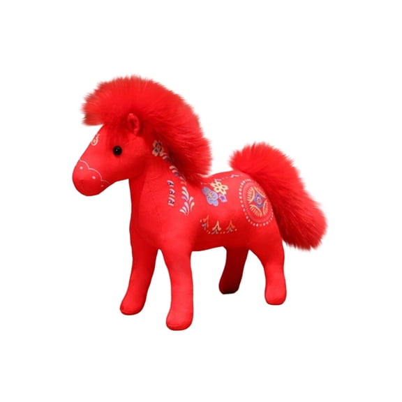 Gaiwos Chinese Zodiac Horse Plush 11.8 inches, 2026 Lunar New Year Stuffed Toy with Unique Patterns, for Car Ornaments Home Office Store Restaurant Tabletop Decors