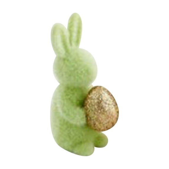 Gaiwos Easter Bunny Decoration 4 inches, Easter Bunny Figurine with Golden Egg, Spring Table Centerpieces Indoor Decor, Rabbit Decoration for Home Office Indoor Party