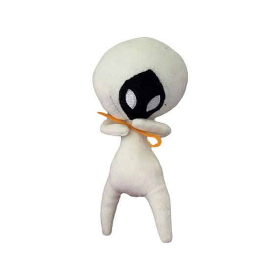 Gaiwos Hollow-Knight Silksong Stuffed Animal 8.6 inches, White Alien Figure Stuffed Toy with Embroidered Face, Birthday Gift for Collectors and Decorative Display