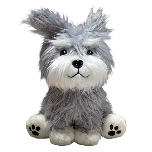Gaiwos Messy Hair Schnauzer Dog Plush Toys 7.8 inches, Adorable Dog Stuffed Animal, Soft Huggable Dog Toy for Kids and Dog Lovers