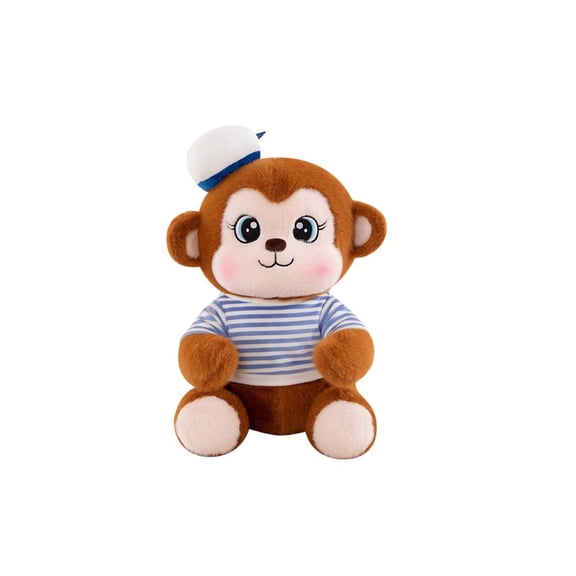 Gaiwos Naval Monkey Plush Toy 15.75 inches, Cozy Brown Monkey Stuffed Animal, Perfect Birthday Gifts for Friends and Kids