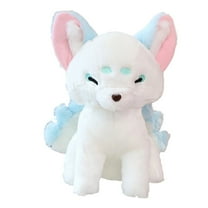 Gaiwos Nine-Tailed Fox Stuffed Animals 10 inches, Realistic Kyuubi Kitsune Plush Toy, Soft and Gorgeous White Fox Plush, Birthday Hoilday Gift for Kids