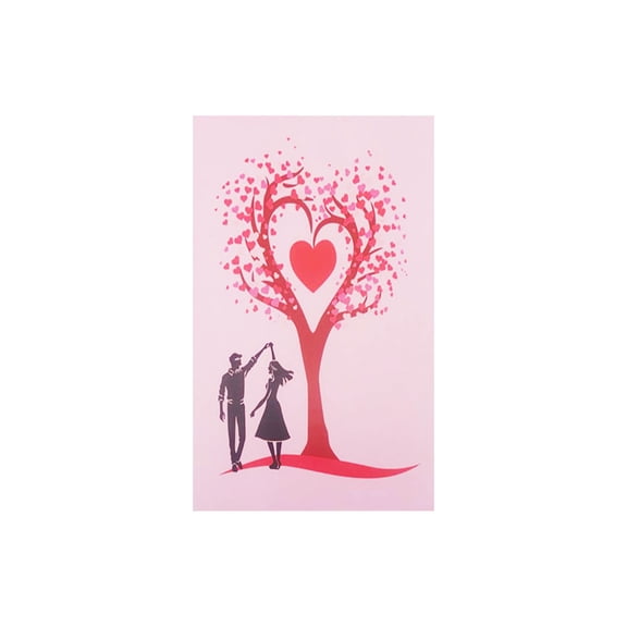 Gaiwos Pop Up Anniversary Card 7 inches, 3D Love Tree Hearts Couple Wedding Card for Her, Wife, Husband, Him, Couple, Ideal Gift for Wedding, Romantic Birthday, Anniversary, Valentines, Mothers Day