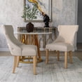 thumbnail image 1 of Gaji Wing Back Fabric Dining Chairs, Set of 2, Ivory, 1 of 11
