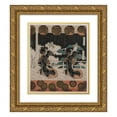 thumbnail image 1 of Gakutei Harunobu 15x16 Gold Ornate Wood Frame and Double Matted Museum Art Print Titled - The Dance at Furuichi for the Hisagataya Group (Mid 1820s), 1 of 4