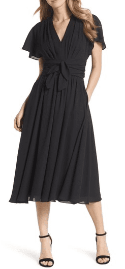 knee length dresses for ladies Jane Satin Lace-Up Midi Formal Dress