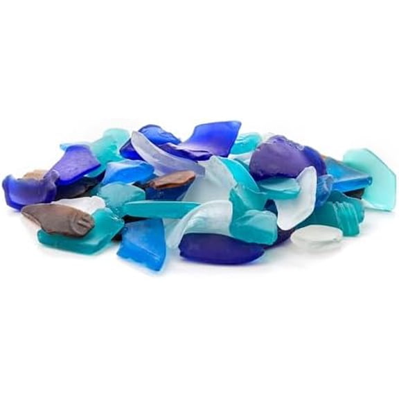 Galápagos (05139) Aquarium Sea Glass – Tumbled Decorative Glass for Aquariums, Terrariums, Crafts, Vases, and Home Decor, 4 lb Bag, Pacific Mix