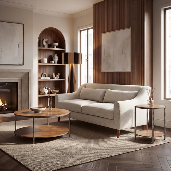 Gala Floor Lamp Black & Natural Floor Lamp, Modern Style, Non-Dimmable, Steel, Lighting Floor Lamps