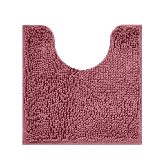 GalaGab Bathroom Floor Mat with Thick Chenille Anti Slip Pad, Quick Drying, Machine Washable, Suitable for Cats, Dogs and Pets, Suitable for Various Scenarios, 20"×20" U-shaped,Rose