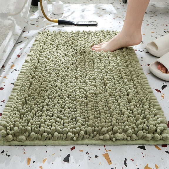 GalaGab Water Absorbing Quick Drying Floor Mat for Household Bathroom, Non Slip Mat, Thickened, Wear-resistant, Washable Shower Ma,17"*24", Green