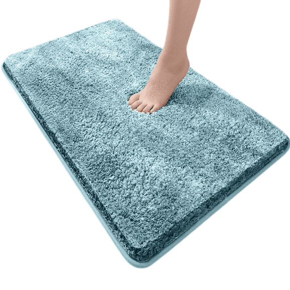 GalaGarb Thickened Microfiber Bathroom Floor Mat, Water Absorbent, Anti-Slip, TPR Base, Soft and Skin-Friendly, Machine Washable, Household Floor Pad