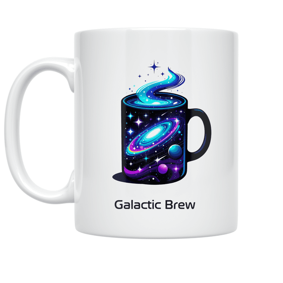 Galactic Brew Cosmic Art - Space Lover - 11 oz Ceramic Coffee Mug