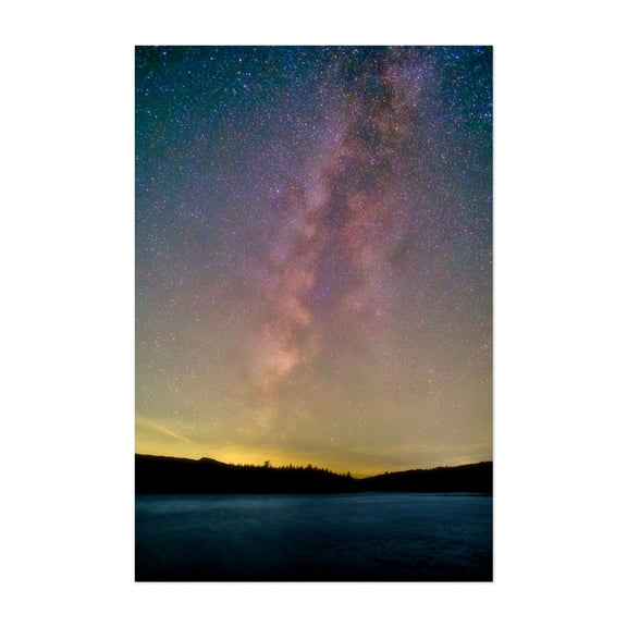 The Galactic Core over North South Lake 01 - Haines Falls New York Photography Milky Way Night Sky Stars Astronomy Space Cosmic Landscape Unframed Wall Art Print 4 x 6 inches