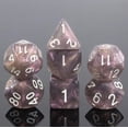 thumbnail image 1 of Galactic Dice Acrylic HD Dice Sets - Dark Moon (Iridescent & White) Set of 7 Dice, 1 of 1