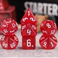 thumbnail image 1 of Galactic Dice Acrylic HD Dice Sets - Rabbit's Eye (Red & White) Set of 7 Dice, 1 of 2