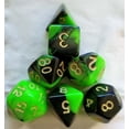 thumbnail image 1 of Galactic Dice Acrylic Sets - Neon Green & Black Set of 7 Dice, 1 of 1