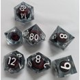 thumbnail image 1 of Galactic Dice Premium Dice Sets - Clear Brown Moving Eyes Sharp Resin Set of 7 Dice, 1 of 1