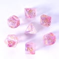 thumbnail image 1 of Galactic Dice Premium Dice Sets - Luminous Ruby (Clear, Pink, & Gold) Acrylic Set of 7 Dice, 1 of 1