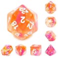 thumbnail image 1 of Galactic Dice Premium Dice Sets - Transparent Blend (Orange, Pink, & White) Acrylic Dice Set, 1 of 1