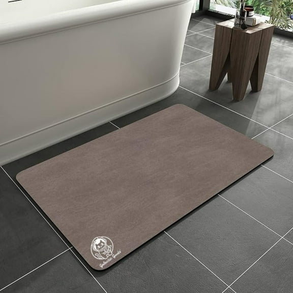 Galactic Goods Bath Mat-Bathroom Mat Rug Non Slip Super Absorbent Stain Resistant Quick Dry Thin Bath Rug-Bath Mats for Bathroom Floor Bathtub Vanity- Easy Care(Brown,20" x 32")