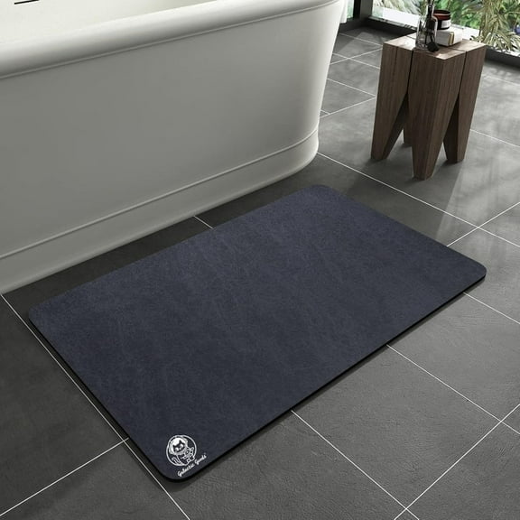 Galactic Goods Bath Mat-Bathroom Mat Rug Non Slip Super Absorbent Stain Resistant Quick Dry Thin Bath Rug-Bath Mats for Bathroom Floor Bathtub Vanity- Easy Care(Navy,15" x 24")