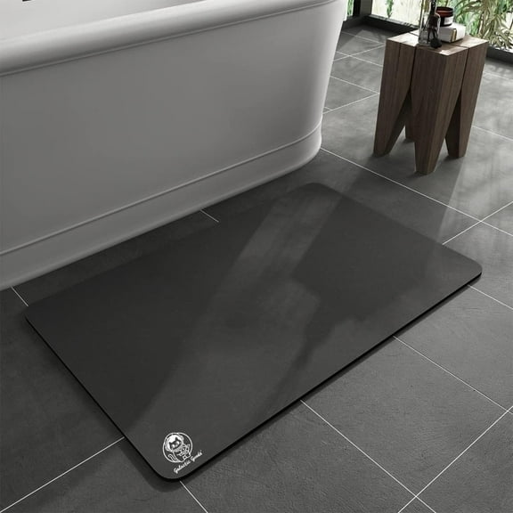 Galactic Goods -Bath Mat Rug-Rubber Backing Non Slip Quick Dry Absorbent Thin Bathroom Rugs Fit Under Door-Faux Suede Surface Bathroom Floor Mats-Shower Rug for in Front of Bathtub Shower
