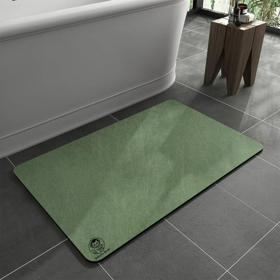Galactic Goods Faux Suede Bath Rugs, Non Slip, Quick Dry, Absorbent, Thin, Fit under Door
