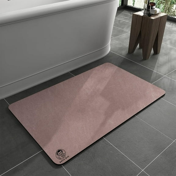 Galactic Goods Bath Mat-Bathroom Mat Rug Non Slip Super Absorbent Stain Resistant Quick Dry Thin Bath Rug-Bath Mats for Bathroom Floor Bathtub Vanity- Easy Care(Rose red,15" x 24")