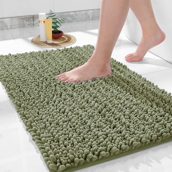 MK Gdledy Bathroom Rug Mat, Extra Soft Non Slip Absorbent Water Bath Rug, Quick Dry Machine Washable Chenille Shaggy Shower Mat, Bath Mat for Bathroom Floor