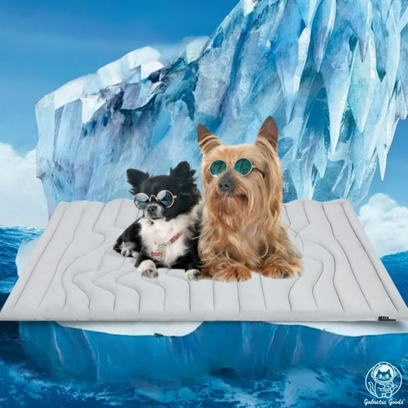 Galactic Goods -Dog Cooling Mat  - Self Cooling Pet Pad, Reversible Washable Gel-Free Design, Summer Cool Bed for Dogs & Cats, Portable for Indoor/Outdoor Use