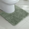 thumbnail image 1 of MK Gdledy Microfiber Bathroom Rugs , Soft Non-Slip Absorbent Bath Mat And U-Shaped Toilet Contour Rug，20" x 20"-U, 1 of 6