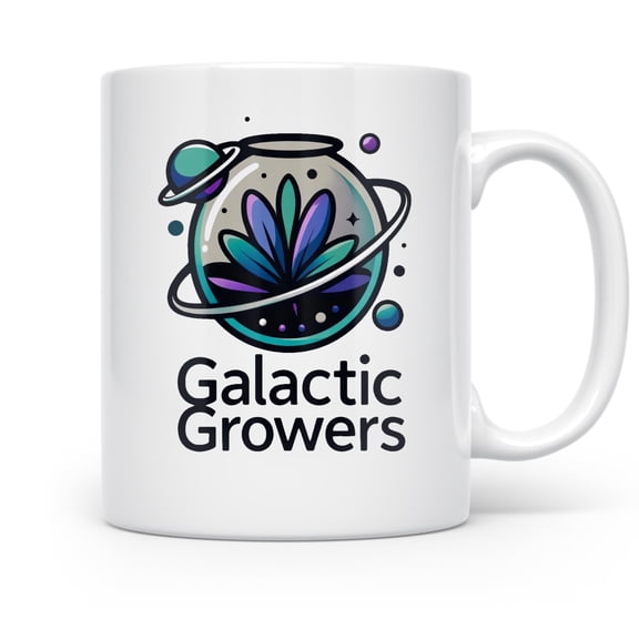 Galactic Growers Design - Space Plant Lovers - 11 oz Ceramic Coffee Mug