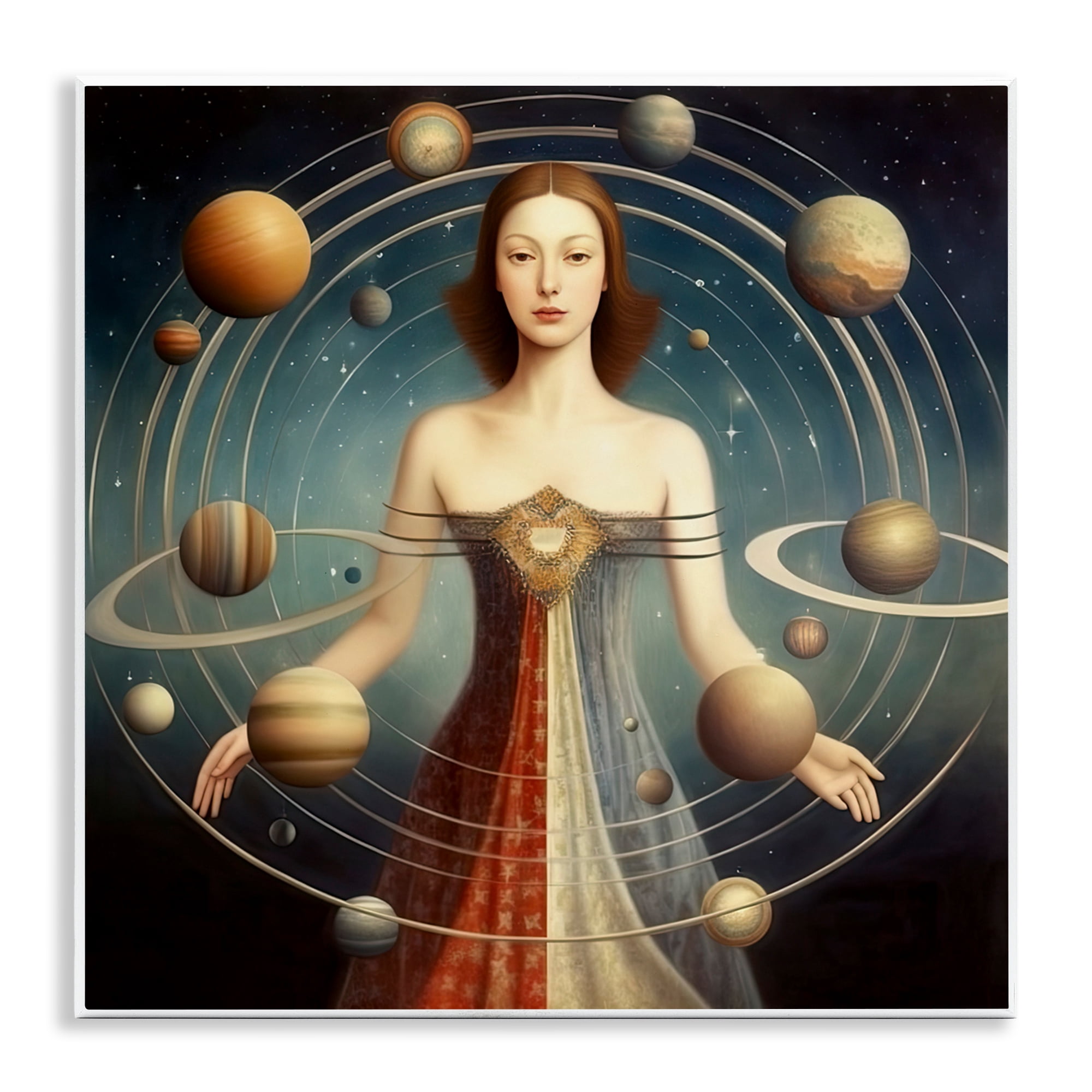 Galactic Orbits Woman Wall Plaque Art, design by Sasha
