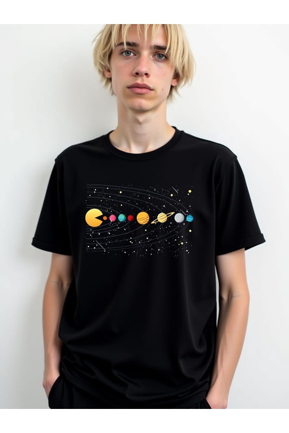 Galactic Pac-Man T-Shirt Mens t-shirts black graphic tees 2026 Cool shirts, Funny shirts, t shirt Unique Design Unisex Shirt Short Sleeve tshirts