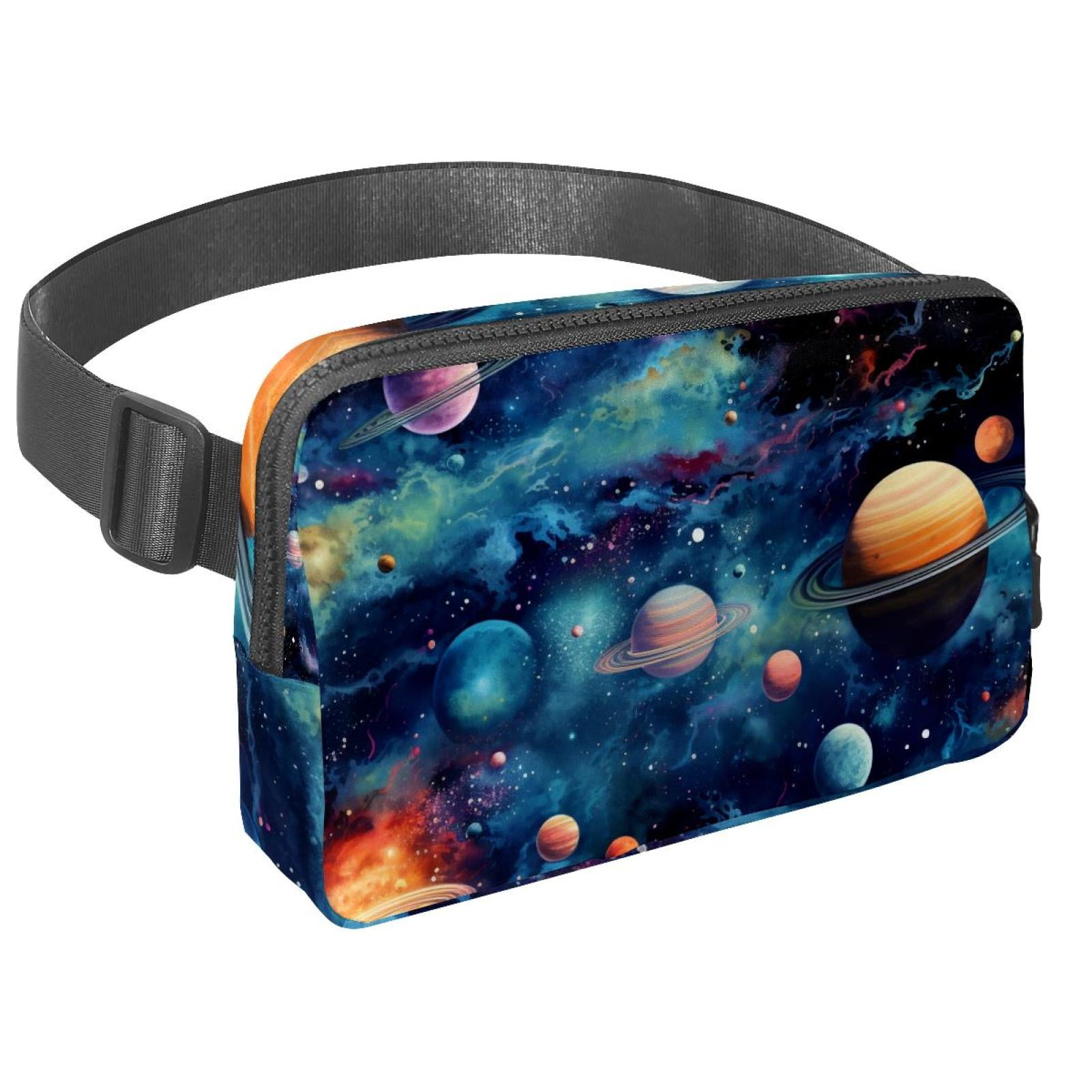 Galactic Planet Running Belt Fanny Pack Belt Bag with Extension Strap Lightweight Adjustable Unisex