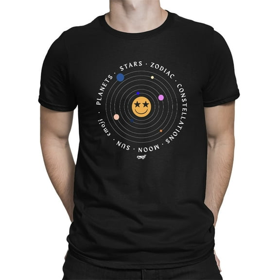 Galactic Smiley - Cosmic Orbit Emoji Graphic Men's T-shirt