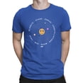 thumbnail image 1 of Galactic Smiley - Cosmic Orbit Emoji Graphic Men's T-shirt, 1 of 4